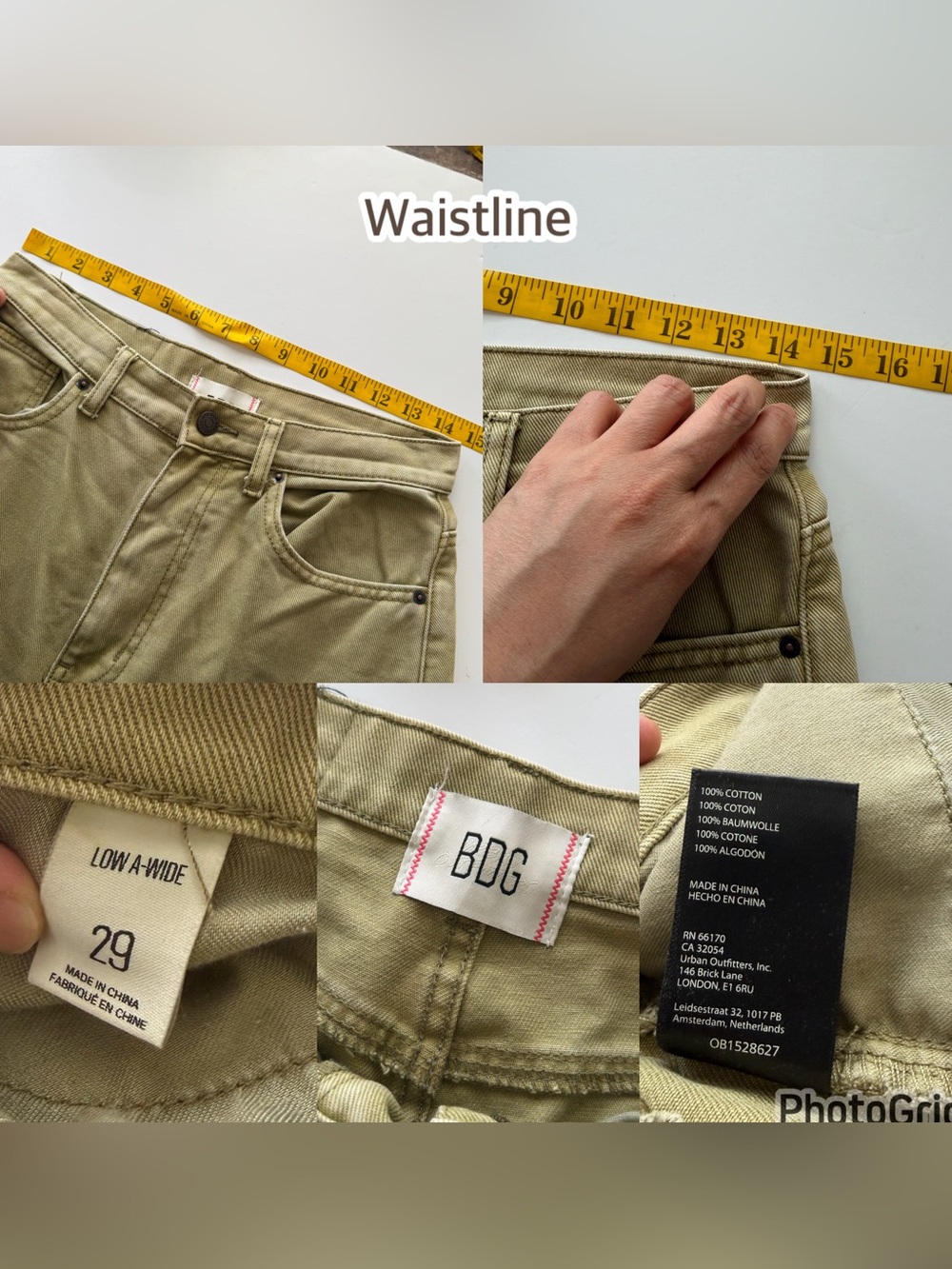 BDG Jeans Women’s 29 Green Low A-Wide Leg Urban Outfitters Long Skater. - Picture 12 of 14